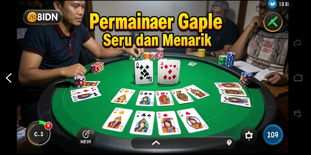 Gameplay seru Gaple di 68IDN yang menegangkan.