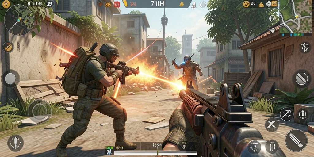 Tampilan gameplay 71H dengan efek visual yang luar biasa.