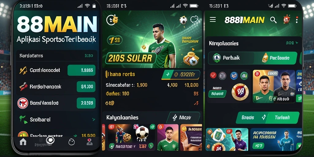 Tampilan screenshot utama 88MAIN dengan antarmuka Sportsbook yang menarik.