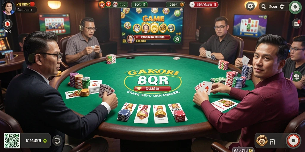 Tampilan gameplay menarik dari aplikasi Poker 8QR.