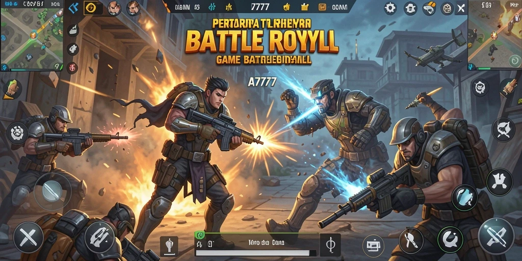 Gameplay A7777 yang seru dan kompetitif dalam Battle Royale.