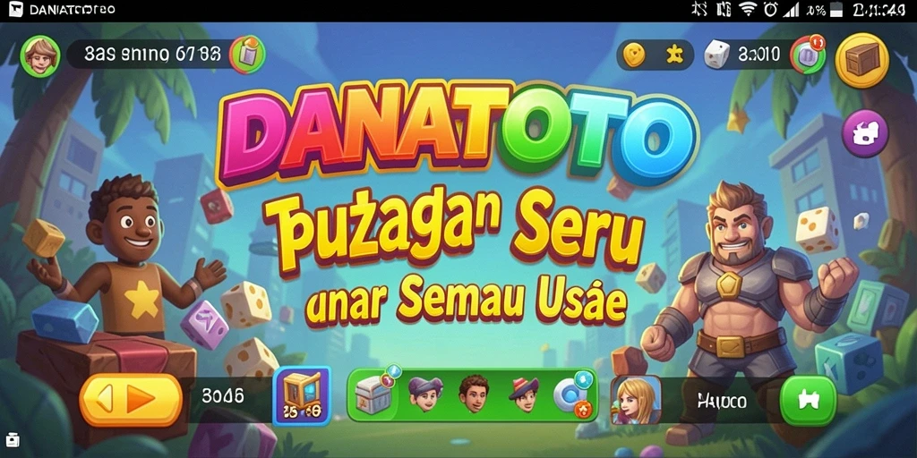 Screenshot gameplay seru dari DANATOTO yang menunjukkan tantangan puzzle.