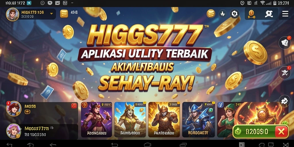Tampilan gameplay HIGGS777 yang intuitif dan fungsional.