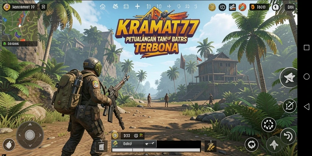 Screenshot KRAMAT77 menampilkan aksi seru dalam dunia terbuka.