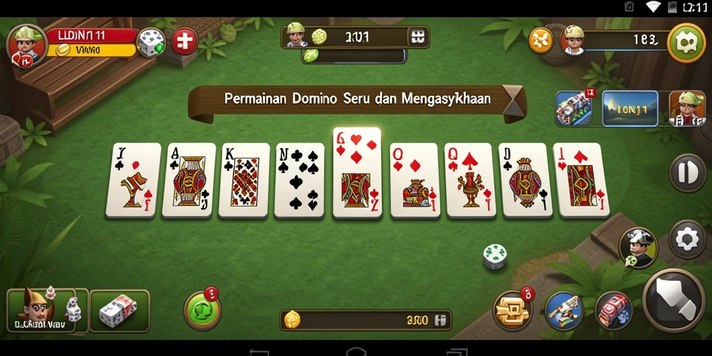 Screenshot gameplay LDN11 menampilkan keseruan bermain domino.