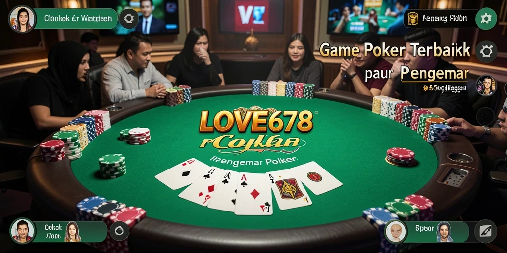 Tampilan seru dari gameplay LOVE678 yang menampilkan aksi poker.