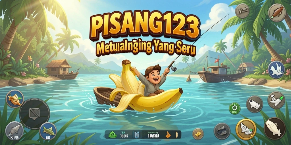 Tampilan gameplay PISANG123 dengan suasana memancing yang mendebarkan.