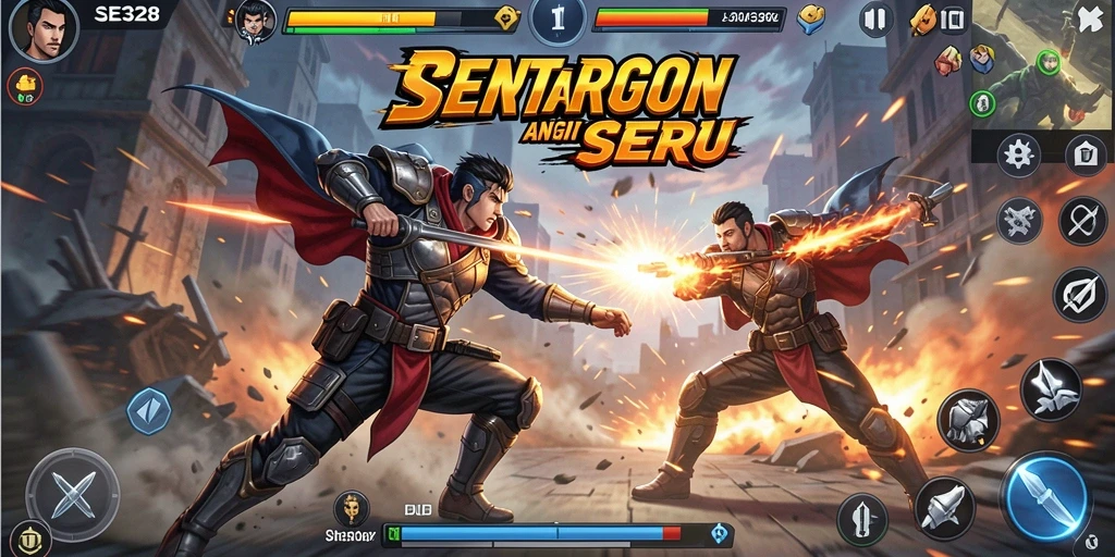 Tangkapan layar SE328 menunjukkan aksi pertarungan yang intens dan mendebarkan.
