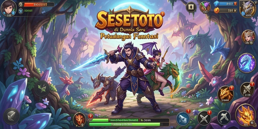 Tangkapan layar menunjukkan aksi seru dalam permainan RPG SESETOTO.