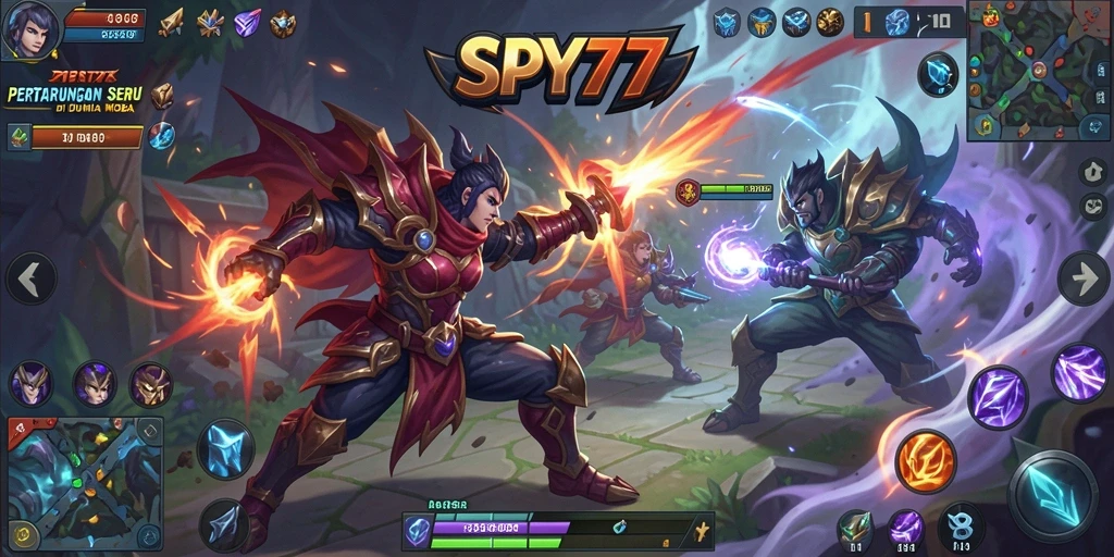 Screenshot gameplay <strong>SPY77</strong> menampilkan aksi seru dalam pertempuran tim.