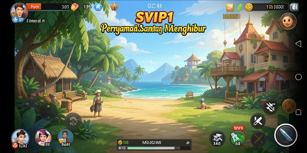 Tampilan gameplay SVIP1 yang penuh warna dan menyenangkan.