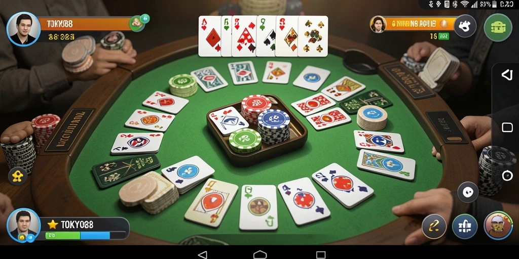 Screenshot gameplay TOKYO88 yang menampilkan suasana seru Gaple.