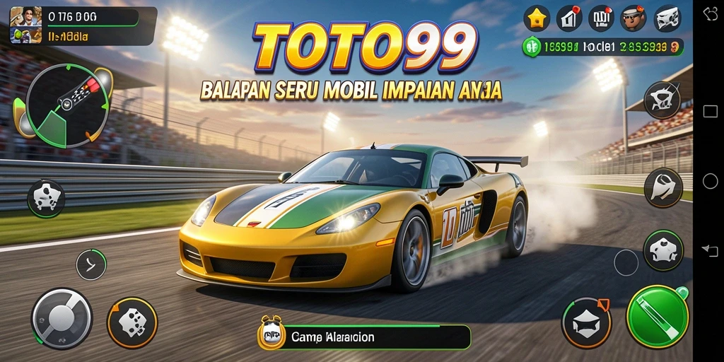 Gameplay balapan seru di TOTO99 yang penuh tantangan.