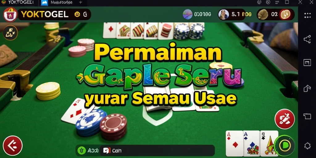Tampilan gameplay YOKTOGEL yang menarik dengan kartu Gaple.